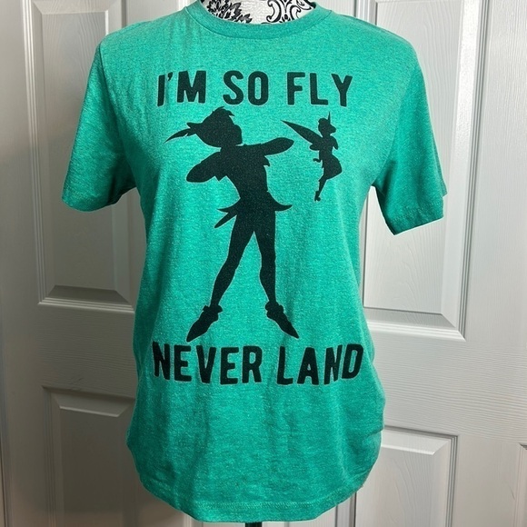 Disney I’m So Fly Peter Pan Tinkerball Green T Shirt S - Picture 1 of 5